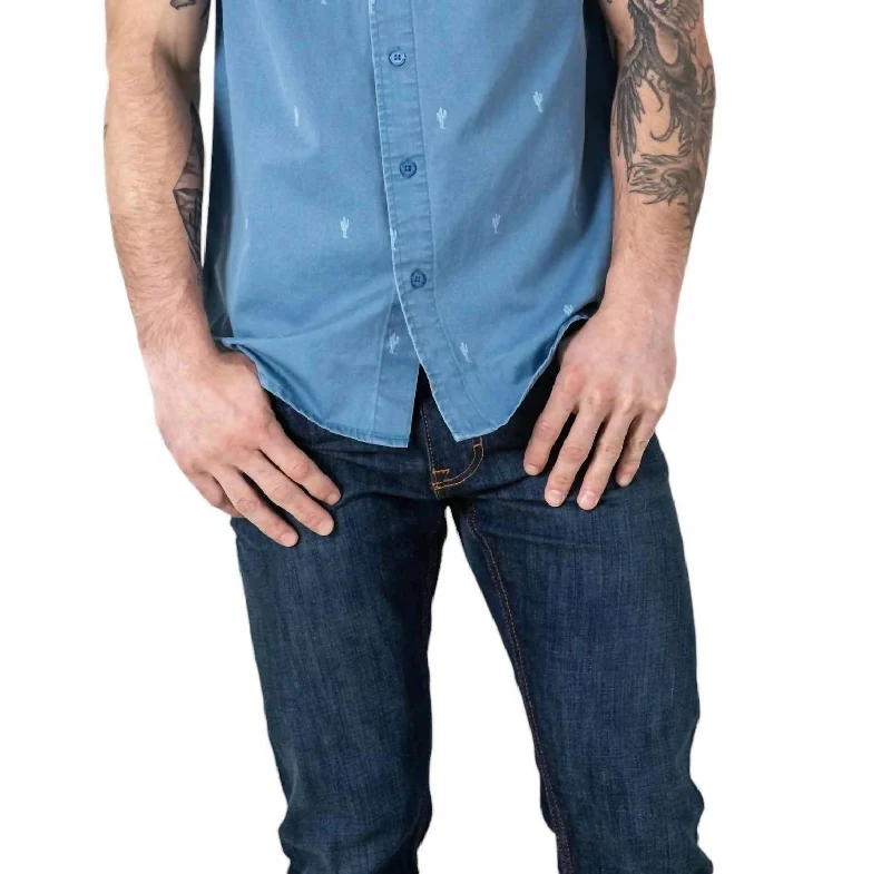 Men's soft terry shirts-Cisco Shirt In Blue