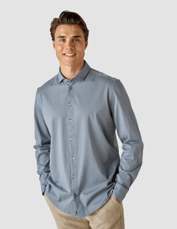 Men's rugged outcrop shirts-Classic Shirt Blue Mirage Regular