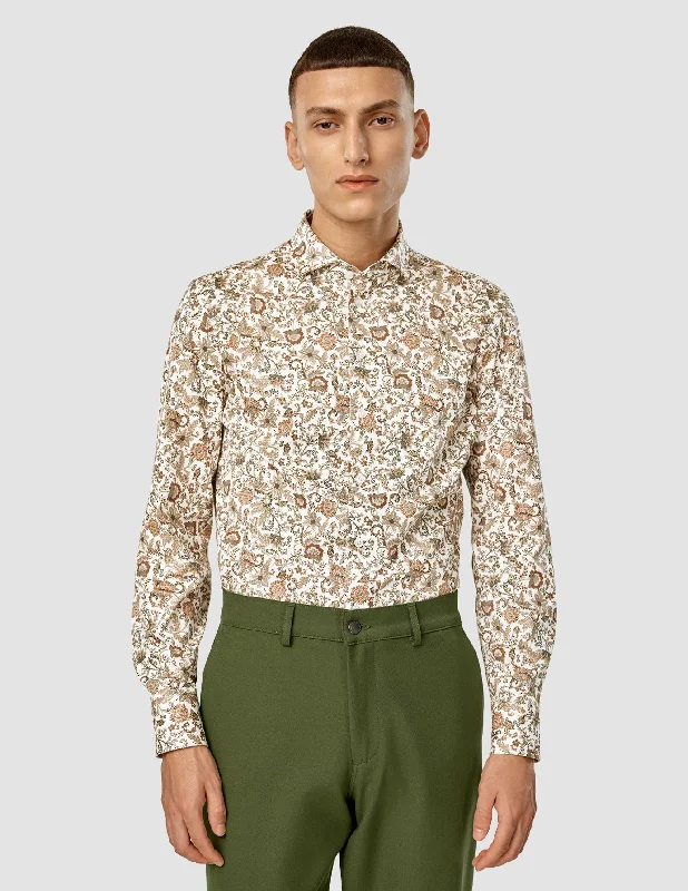 Men's relaxed calico shirts-Classic Shirt Slim Copper Bloom