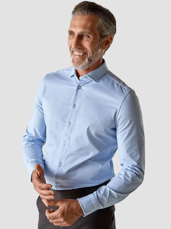 Men's sleek ignite shirts-Classic Shirt Light Blue Twill Regular