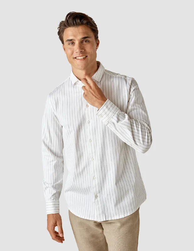 Men's subtle micro-marble shirts-Classic Shirt Limestone Stripes Regular