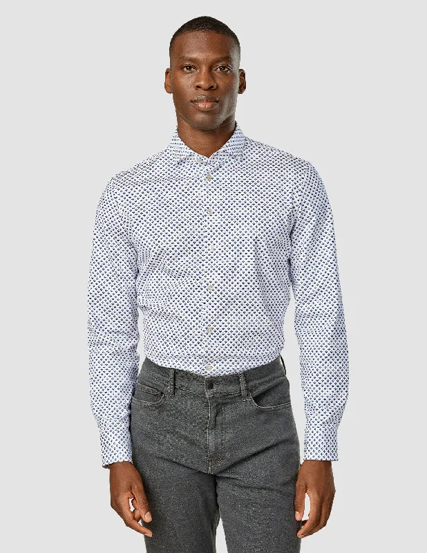 Men's trendy keyhole shirts-Classic Shirt Regular Magnetic Angles