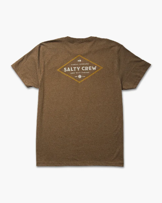 Men’s short-sleeve oust tops-Double Diamond Classic Tee - Mocha Heather