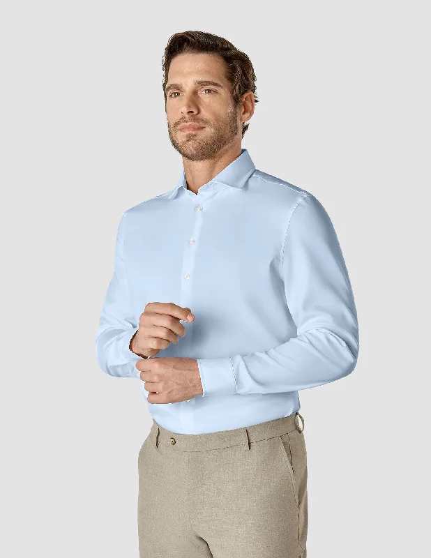 Men's luxury iridescent shirts-Dress Shirt Light Blue Regular