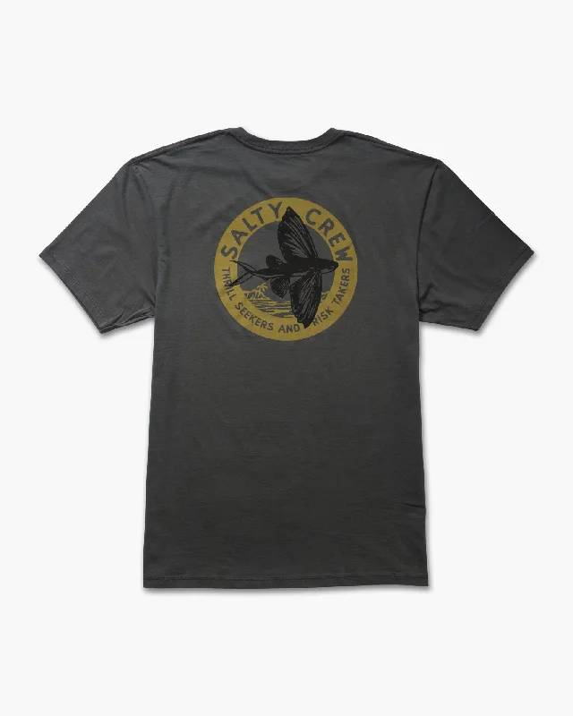 Men’s short-sleeve jolt shirts-Fly By Premium Tee - Charcoal