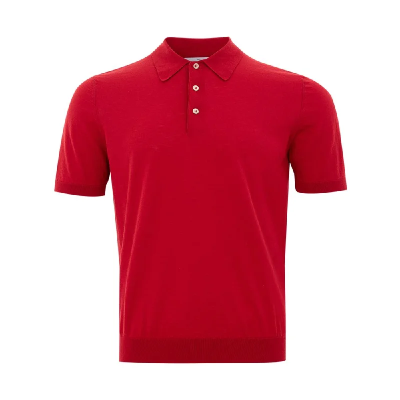 Men’s short-sleeve nook tees-Gran Sasso Elegant Italian Cotton Polo Shirt in Vibrant Men's