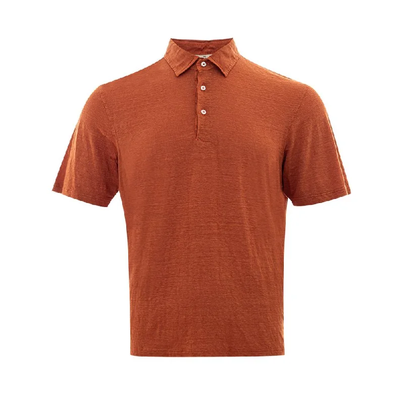 Men’s short-sleeve eave tops-Gran Sasso Elegant Linen Polo Shirt in Sophisticated Men's