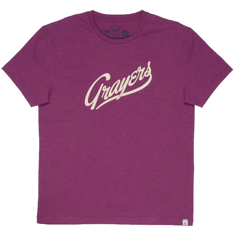 Men’s short-sleeve welt tops-Grayers Print Tee - Amethyst