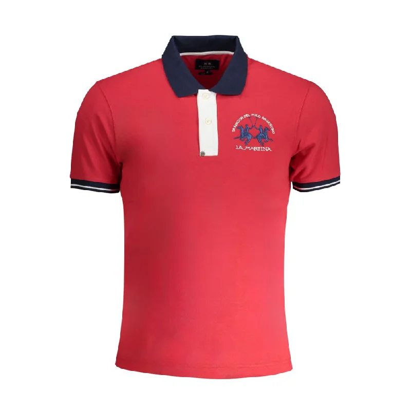 Men’s short-sleeve tope tees-La Martina  Cotton Polo Men's Shirt