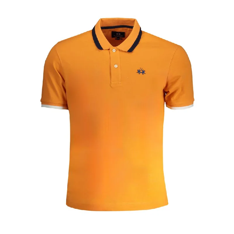 Men’s short-sleeve bunt tees-La Martina  Cotton Polo Men's Shirt