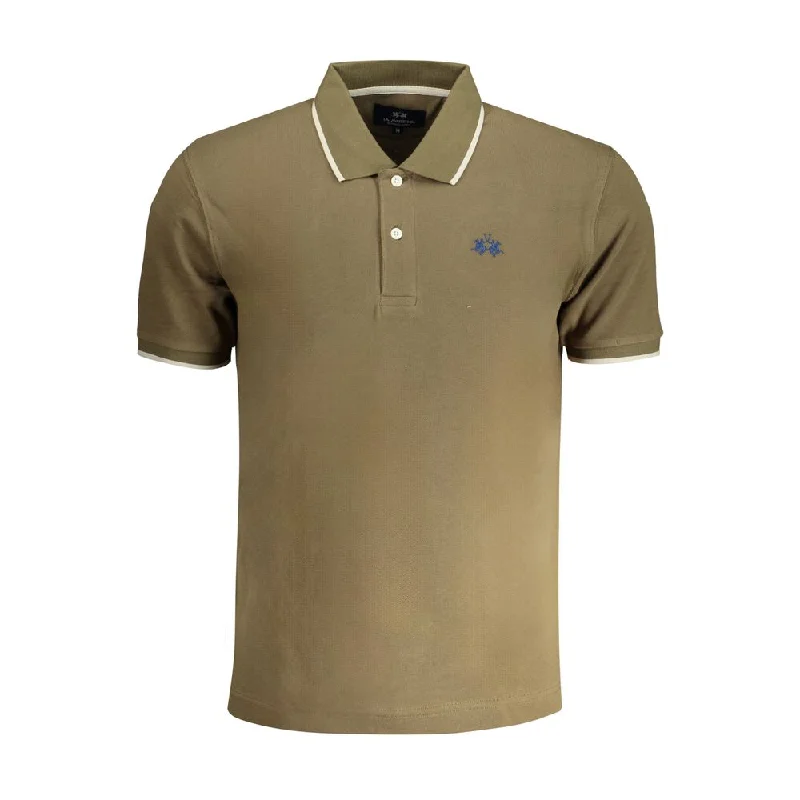 Men’s short-sleeve glib tops-La Martina  Cotton Polo Men's Shirt