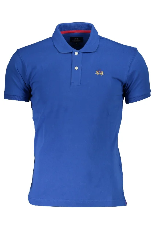 Men’s short-sleeve whorl tees-La Martina Slim Fit Embroide Polo with Contrast Men's Details