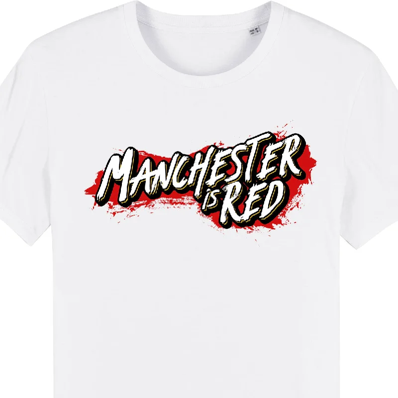 Men’s short-sleeve vane shirts-Manchester is Red Tee