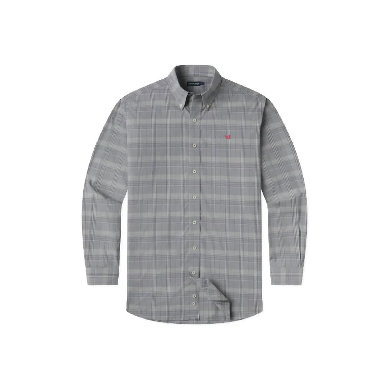 Men's luxury frosted shirts-Men's Morgan Check Shirt In Navy/sage