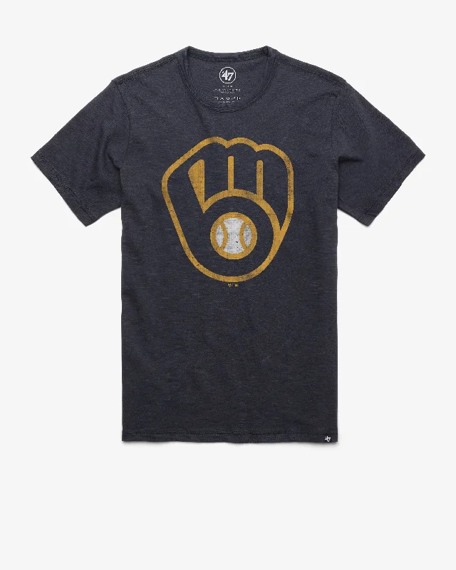 Men’s short-sleeve vane shirts-MILWAUKEE BREWERS GRIT '47 SCRUM TEE