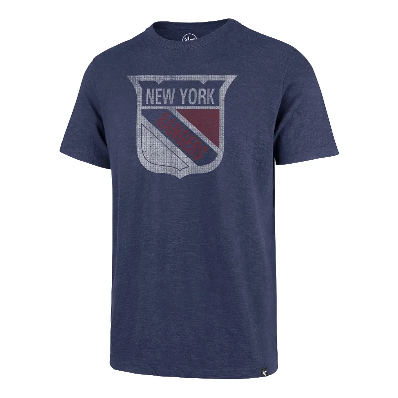 Men’s short-sleeve clod tops-NEW YORK RANGERS VINTAGE GRIT '47 SCRUM TEE