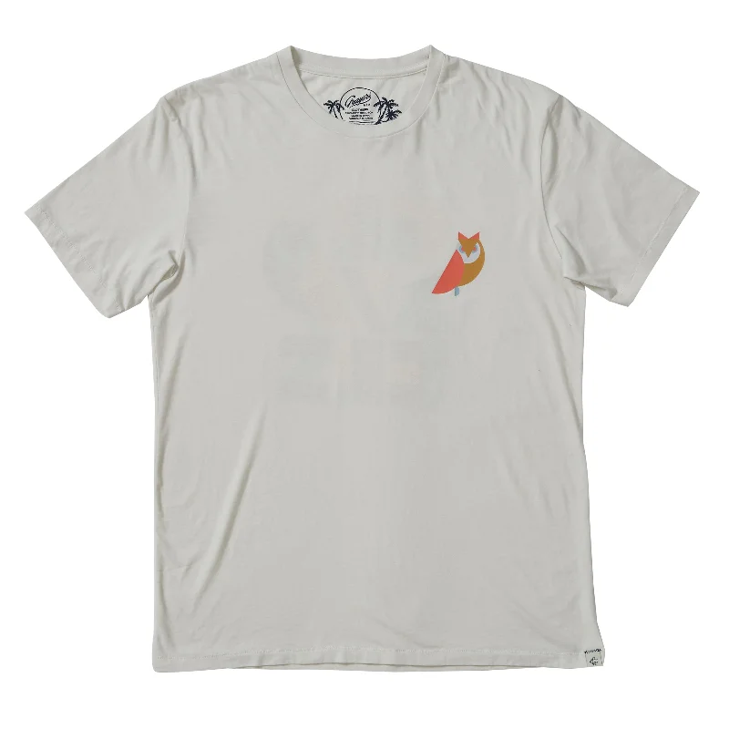 Men’s short-sleeve quip polos-Owl Print Tee - Vaporous Gray