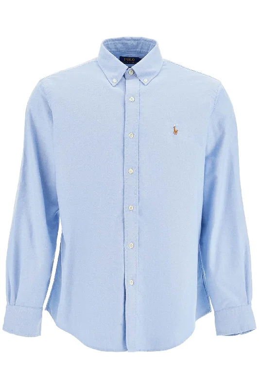 Men's casual haze-dye shirts-Polo Ralph Lauren Men's Custom Fit Cotton Oxford Shirt