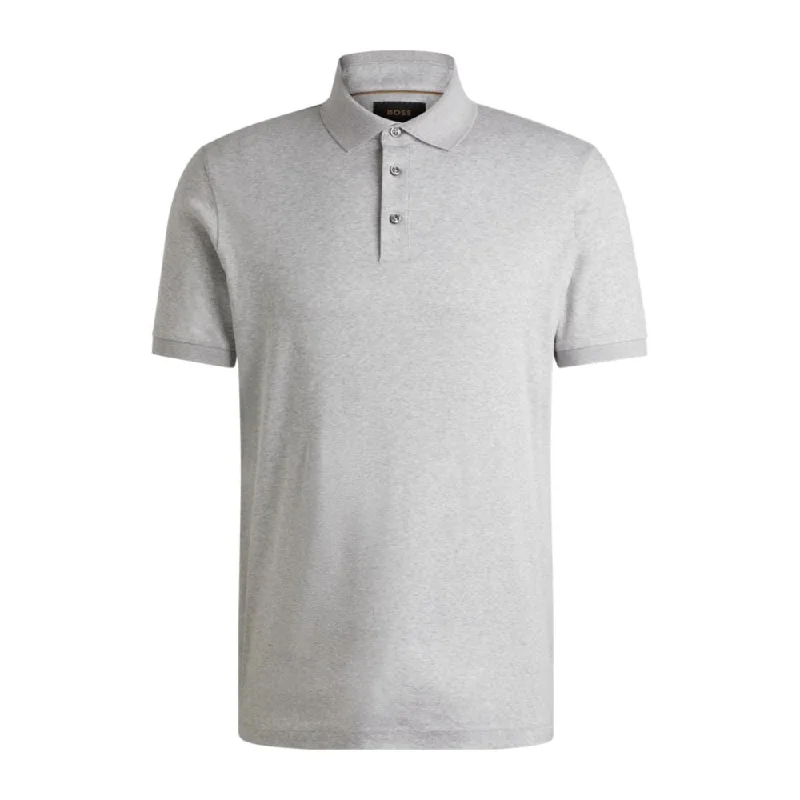 Men’s short-sleeve meld tops-Regular-fit polo shirt in mercerized Italian cotton