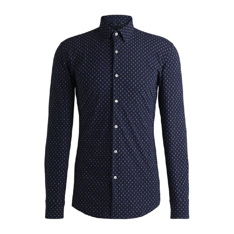 Men's rugged canyon shirts-Slim-fit shirt in printed performance-stretch material