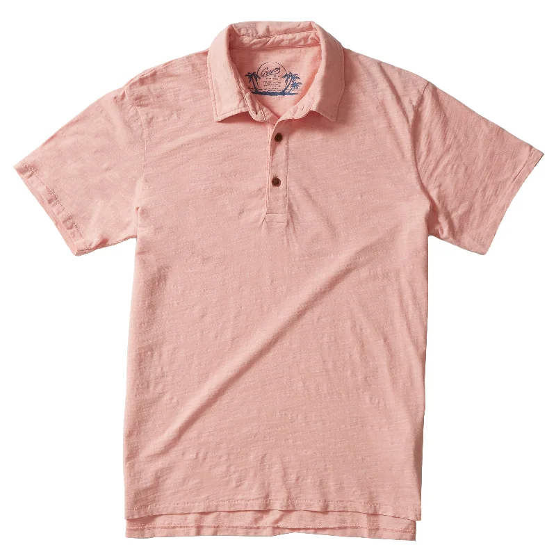 Men’s short-sleeve jolt tees-South Bay Slub Jersey Polo  - Coral Cloud