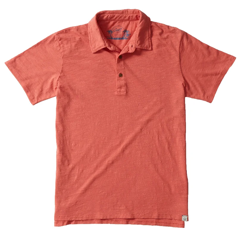 Men’s short-sleeve burr shirts-South Bay Slub Jersey Polo - Terra Cotta