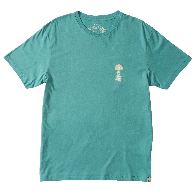 Men’s short-sleeve keel tops-Sunrise Print Tee - Agate Green