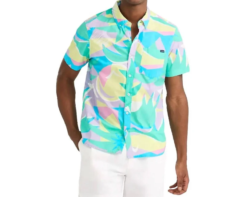 Men's trendy tunic shirts-Surfside Friday Shirt In Multi Pastel