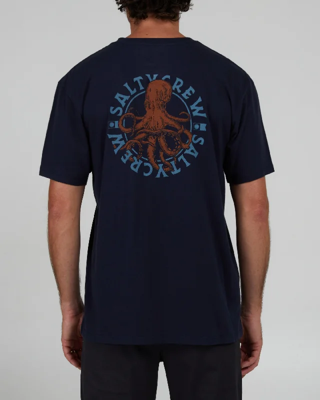 Men’s short-sleeve xylem shirts-Tentacles Premium Tee - Navy