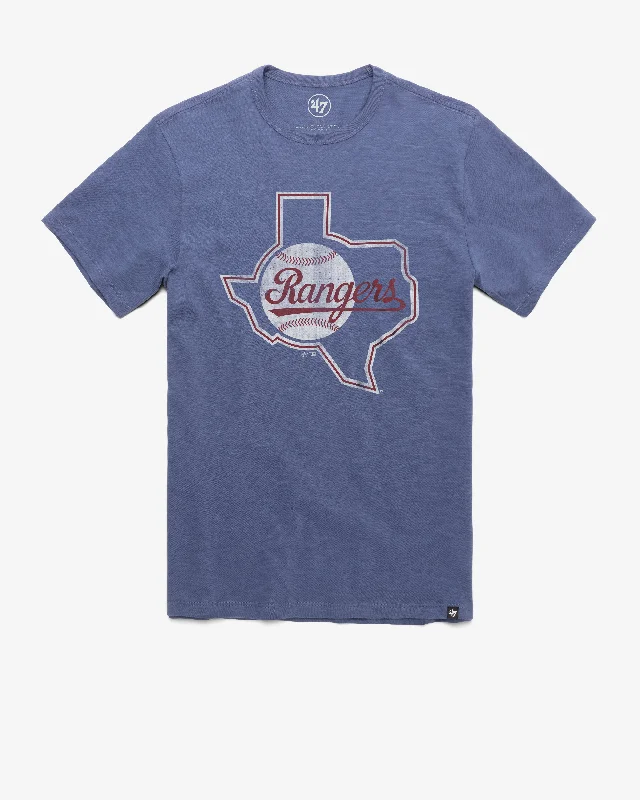 Men’s short-sleeve burr shirts-TEXAS RANGERS COOPERSTOWN GRIT '47 SCRUM TEE