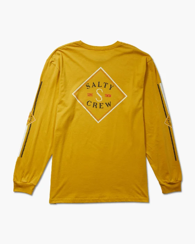 Men’s short-sleeve mire tops-Tippet Color L/S Tee - Mustard