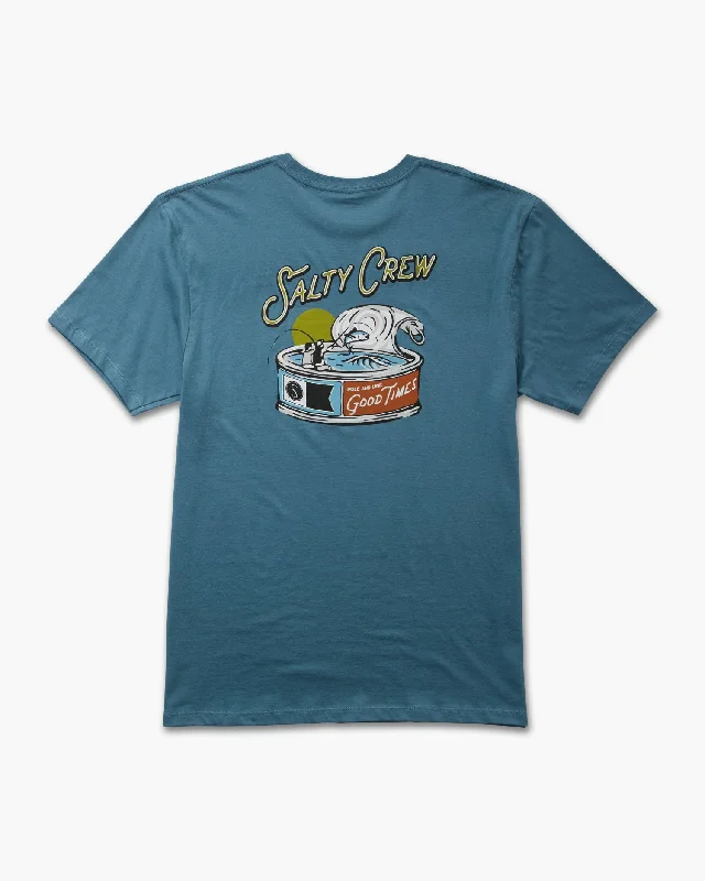 Men’s short-sleeve rush tees-Tuna Can Premium Tee - Slate