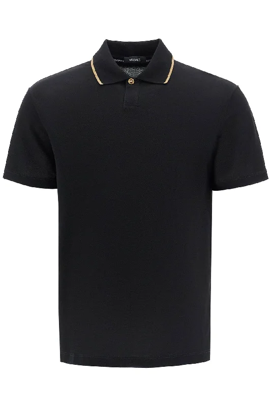 Men’s short-sleeve rusk shirts-Versace Men's Cotton Piquã Polo Shirt