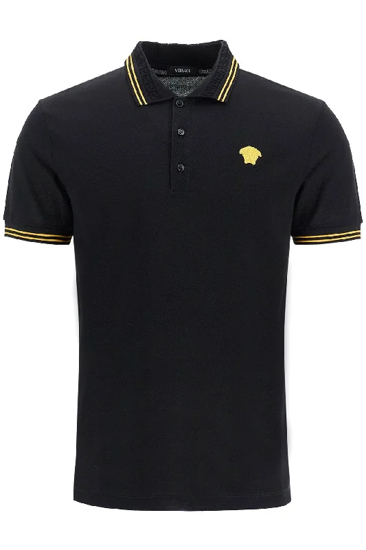 Men’s short-sleeve keel tops-Versace Men's Medusa Polo Shirt