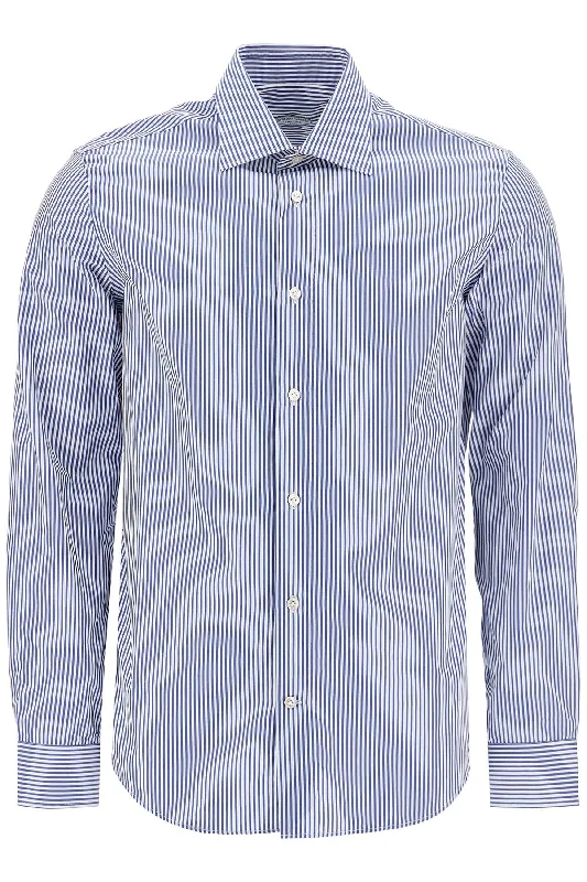 Men's formal micro-chess shirts-Vincenzo Di Ruggiero Men's Slim Fit Twill Shirt For Men