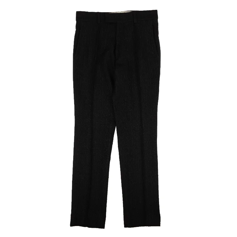 Men's elastic stretch travel pants-Black Boucle Regular Track Pants