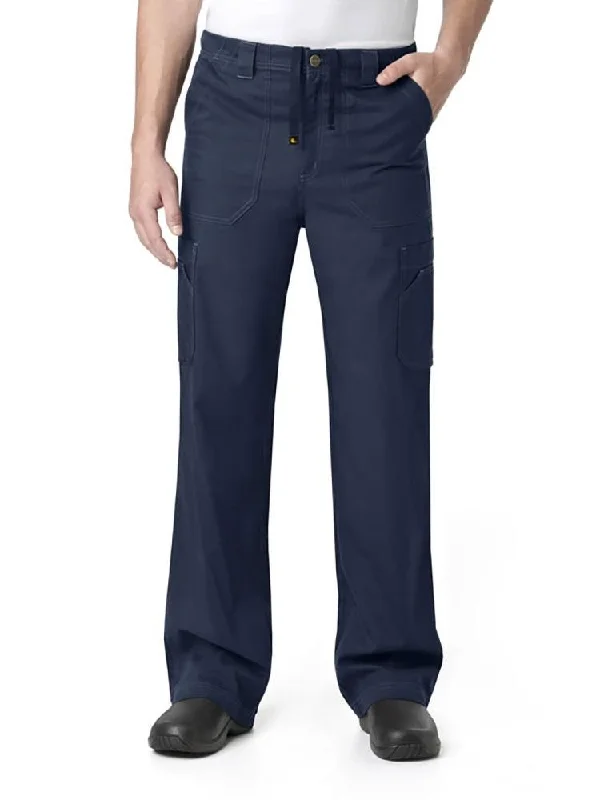 Men's gleaming metallic pants-Carhartt Men's Multi-Pocket Cargo Scrub Pant | Navy