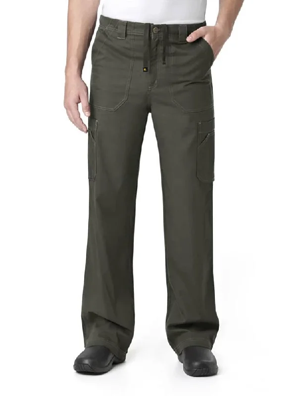 Men's adjustable fit pants-Carhartt Men's Multi-Pocket Cargo Scrub Pant | Olive