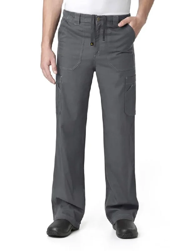 Men's roomy loose jogger pants-Carhartt Men's Multi-Pocket Cargo Scrub Pant | Pewter