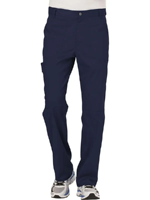 Men's suave tuxedo pants-Cherokee Workwear Revolution Men's Drawstring Cargo Scrub Pant | Navy