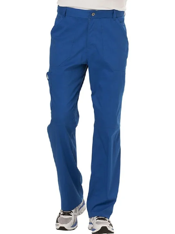 Men's structured geometric pants-Cherokee Workwear Revolution Men's Drawstring Cargo Scrub Pant | Royal