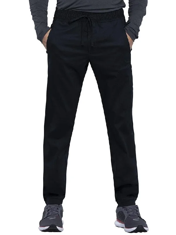 Men's expansive palazzo pants-Cherokee Workwear Revolution Men's Jogger Scrub Pant | Black