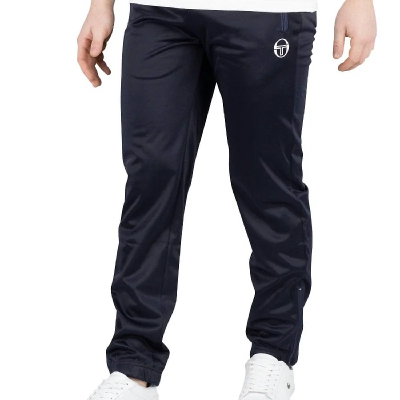 Men's plain solid color pants-Deuce Pant In Navy/white