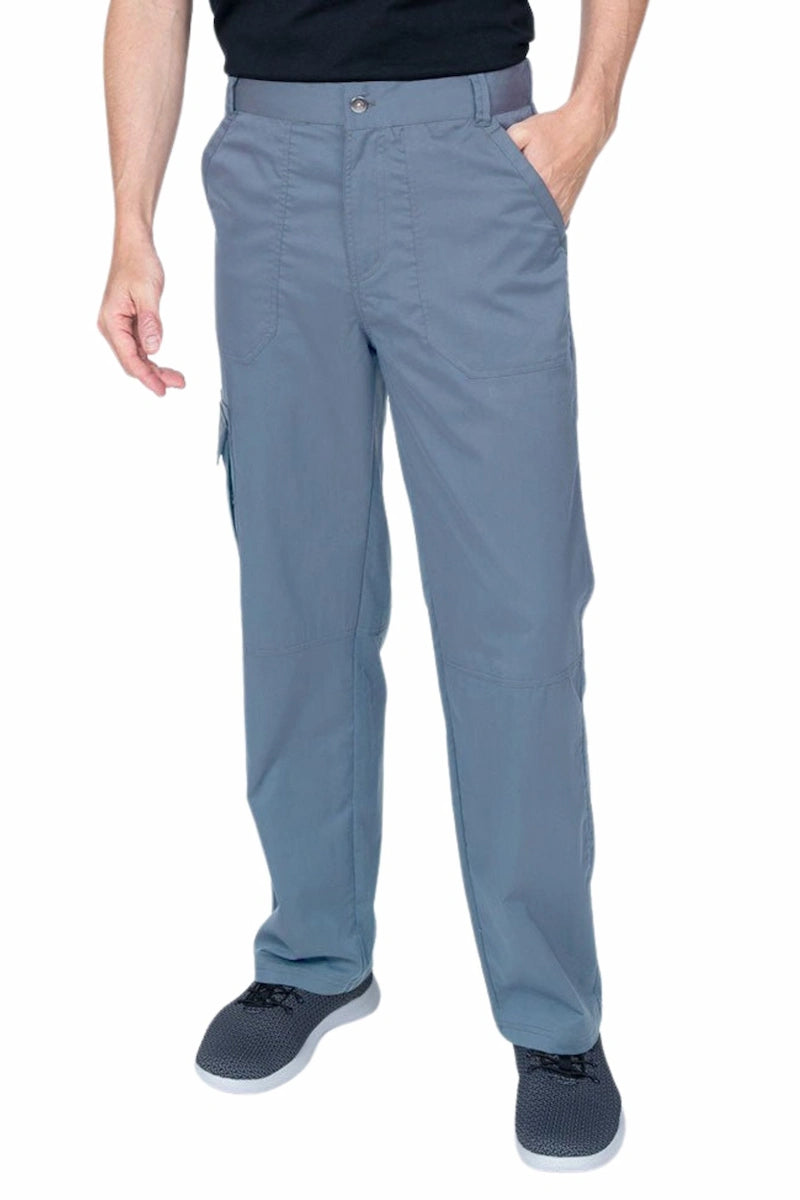 Men's sizzling summer pants-Epic by MedWorks Men's Button Front Scrub Pant | Blue Fog