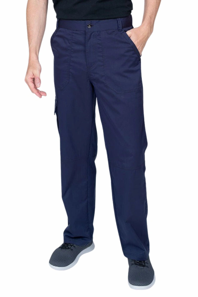 Men's retro vintage pants-Epic by MedWorks Men's Button Front Scrub Pant | Navy