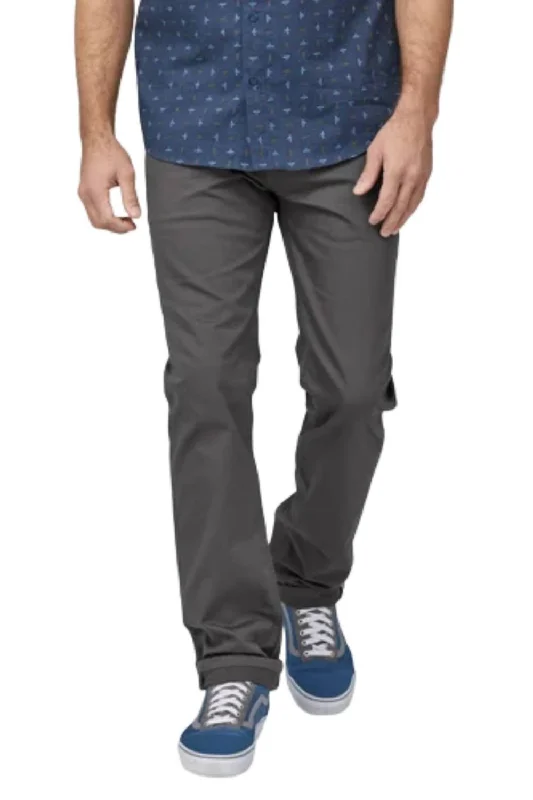 Men's tight slim track pants-Men's Performance Twill Jeans In Forge Grey