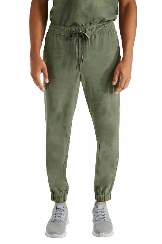 Men's rugged tactical work pants-Purple Label by Healing Hands Men's Drew Camo Jogger | Olive