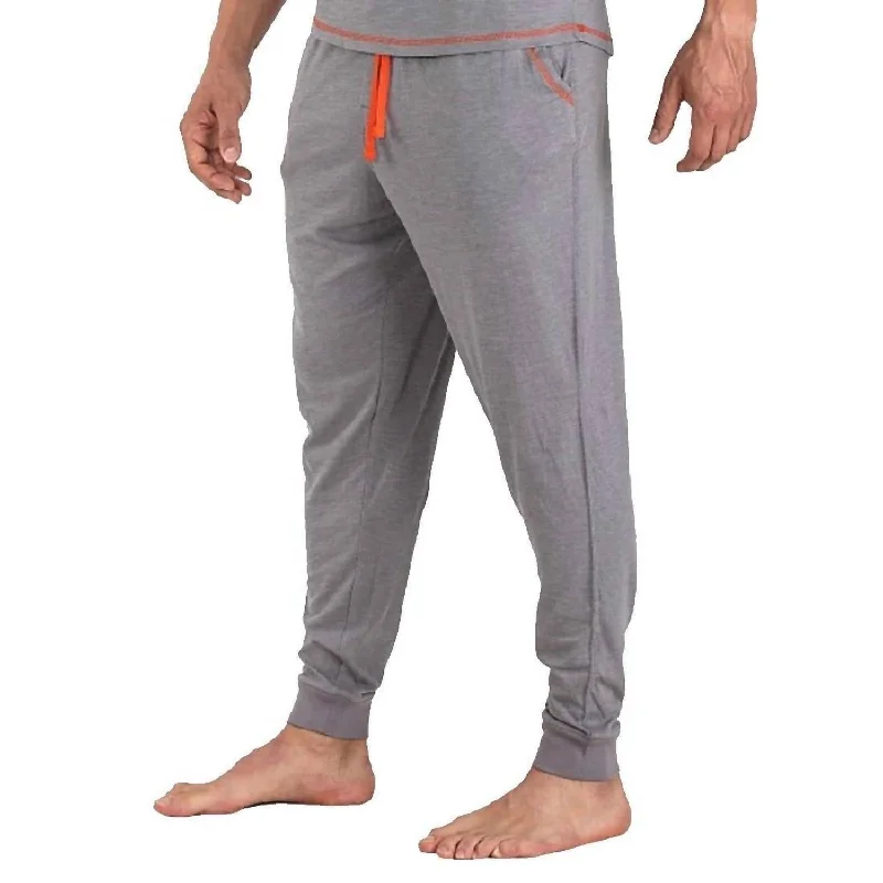 Men's snug slim corduroy pants-Slub Stripe Jersey Jogger In Aluminum