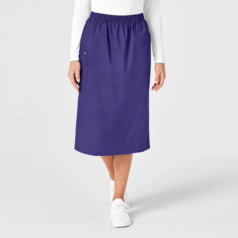 WonderWORK Women's Pull On Cargo Scrub Skirt - Grape