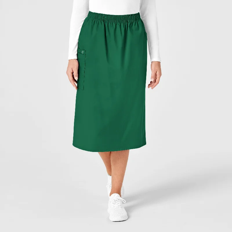 WonderWORK Women's Pull On Cargo Scrub Skirt - Hunter